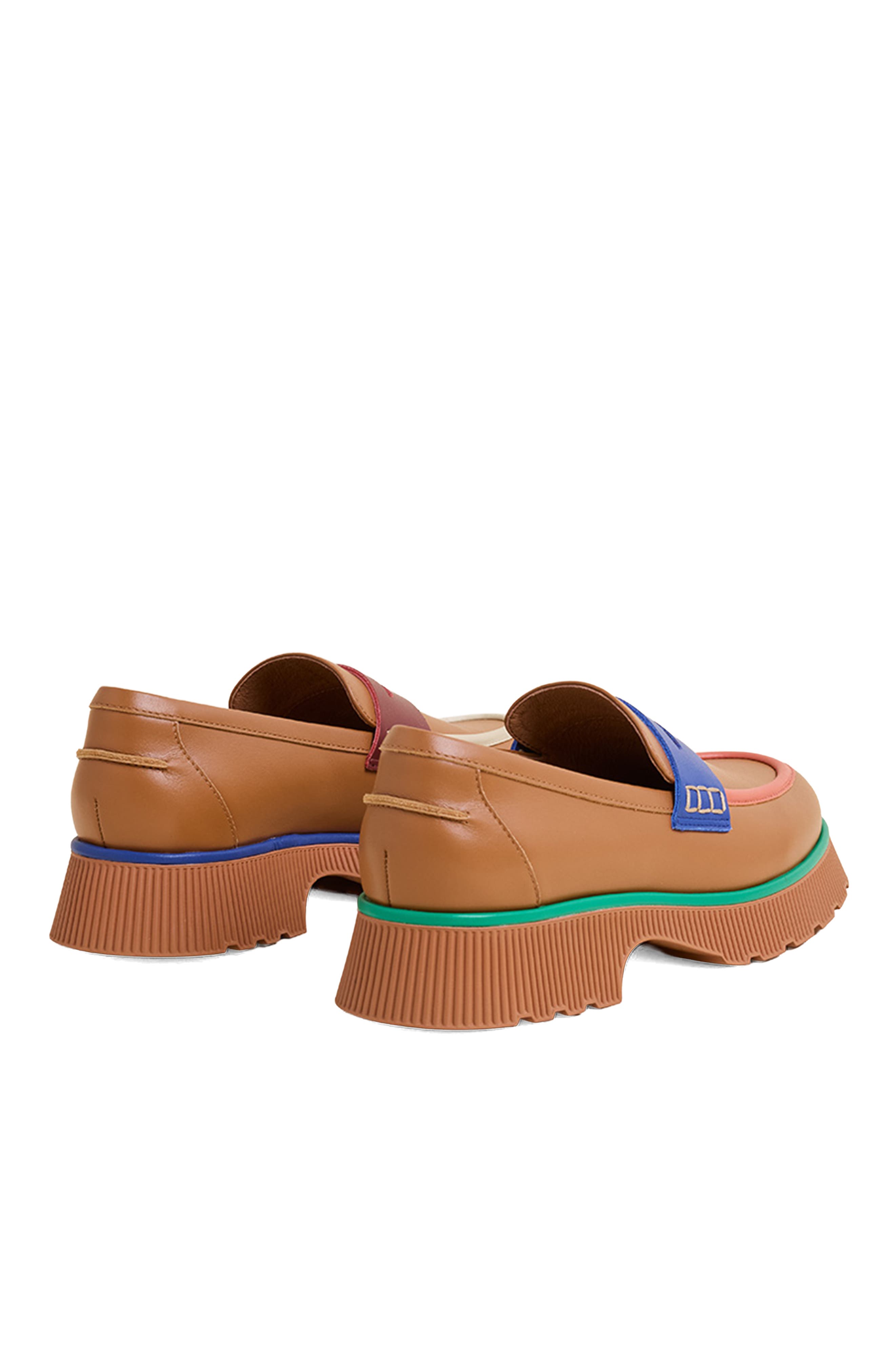 Charlotte Stone Adam Mismatched Lug Sole Penny Loafer, Alternate, color, Bondi