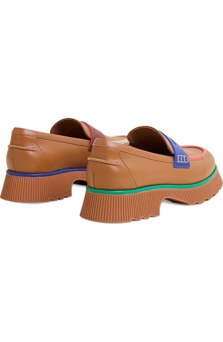 Charlotte Stone Adam Mismatched Lug Sole Penny Loafer, Alternate, color, Bondi