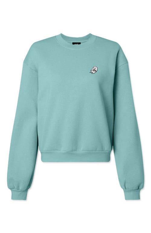 Dalix Spook-a-latte Relaxed Sweatshirt In Arctic Blue