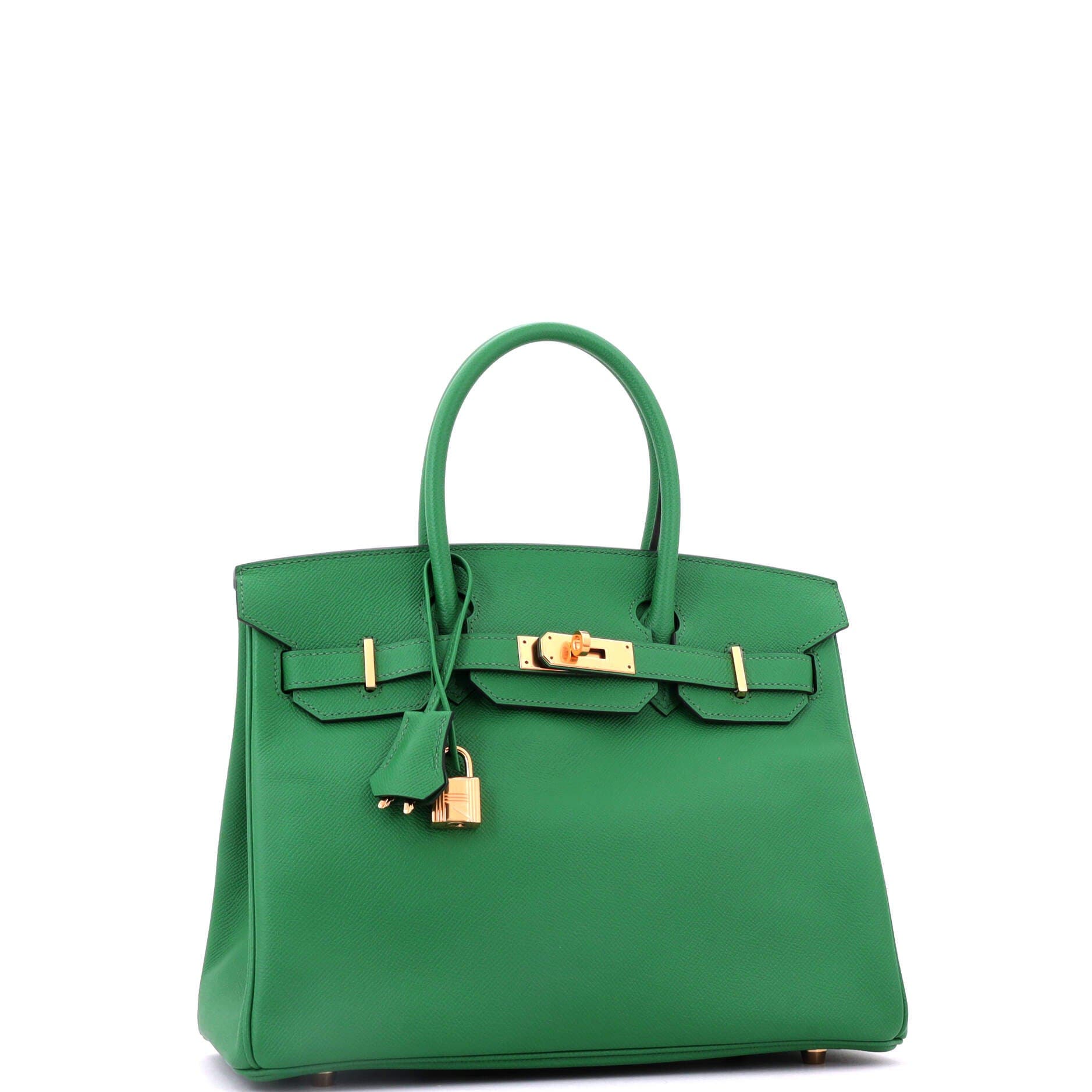 Pre-Owned Hermes Birkin Handbag Green Epsom with Gold Hardware 30, Alternate, color, Cactus