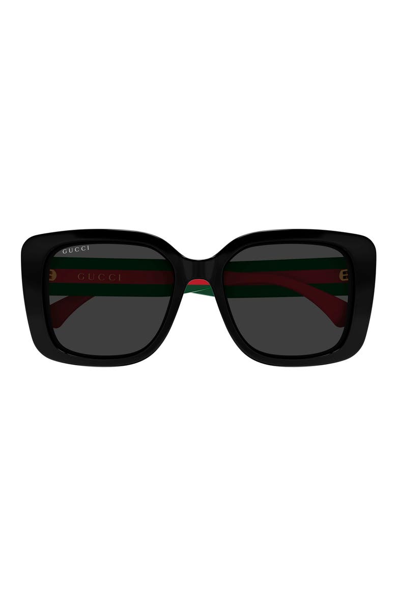 55mm Butterfly Sunglasses, Main, color, BLACK