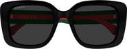 Gucci 55mm Butterfly Sunglasses