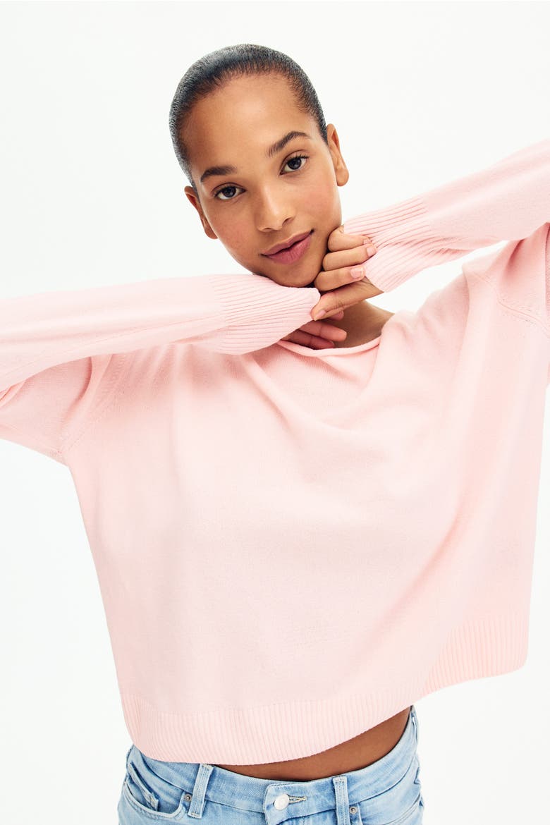 Off-the-shoulder Jumper, Alternate, color, Light pink