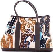 Pre-Owned Hermes Electrique Garden Party Tote Printed Toile and Leather 36