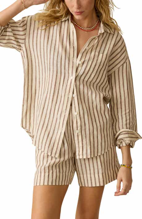 Faherty Laguna Stripe Linen Button-Up Shirt