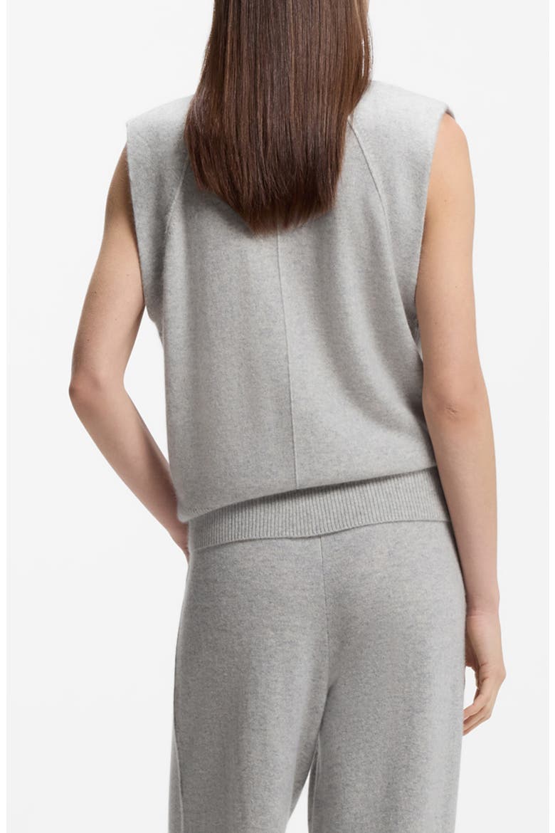 Futrani Cashmere Mock Neck Sleeveless Sweater, Alternate, color, PEBBLE MELANGE