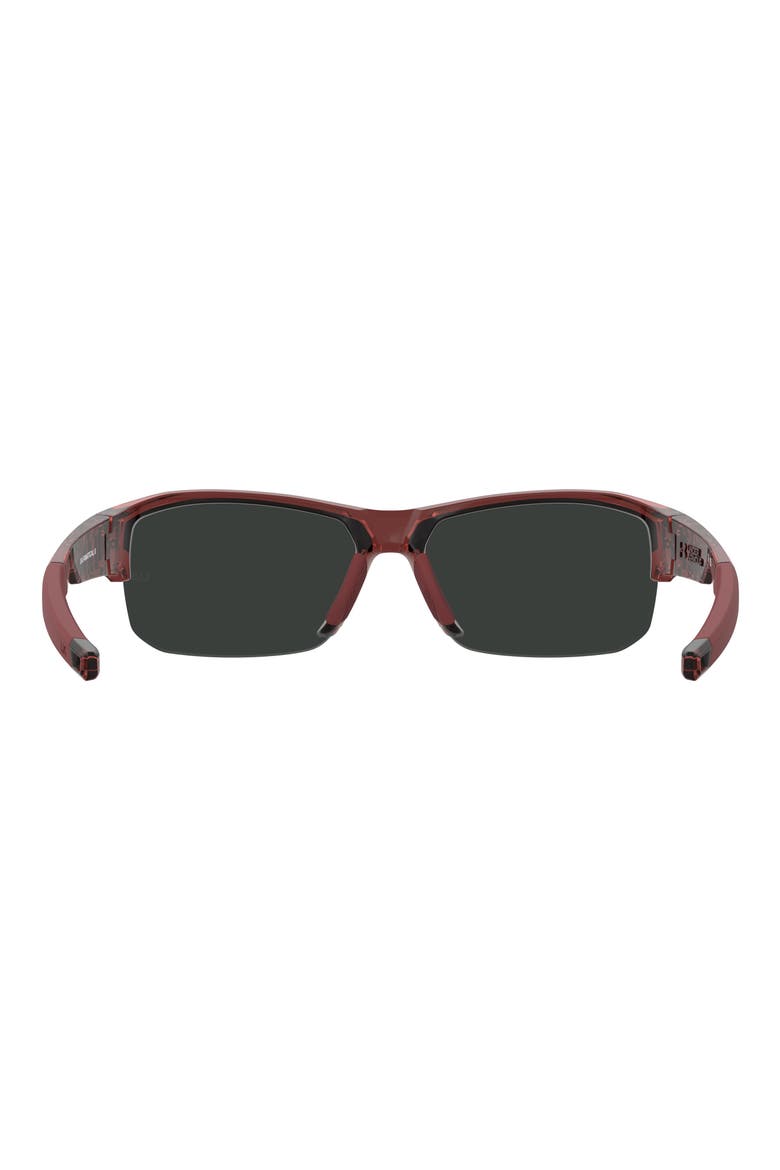 UA Fanatical II Oversize Rectangular Sunglasses, Alternate, color, CRYSTAL RED
