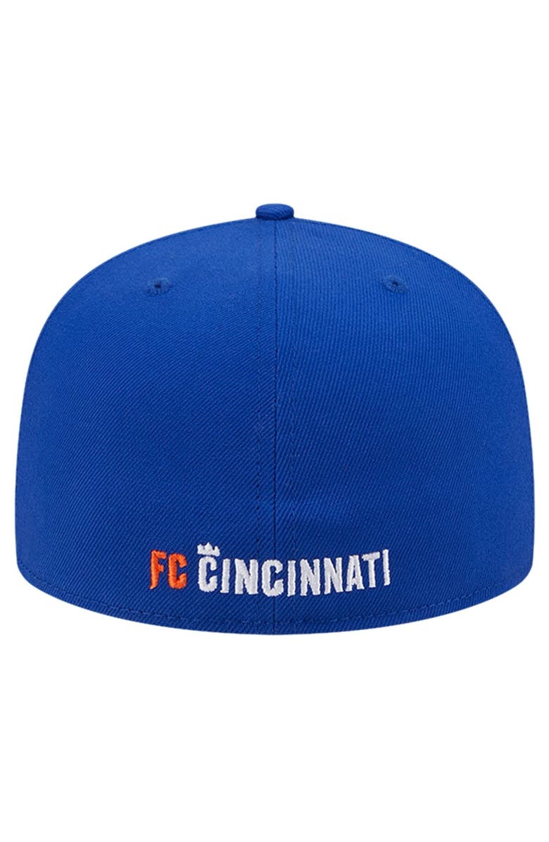 New Era Men's New Era White/Blue FC Cincinnati 2024 Kick Off Collection 59FIFTY Fitted Hat, Alternate, color, White