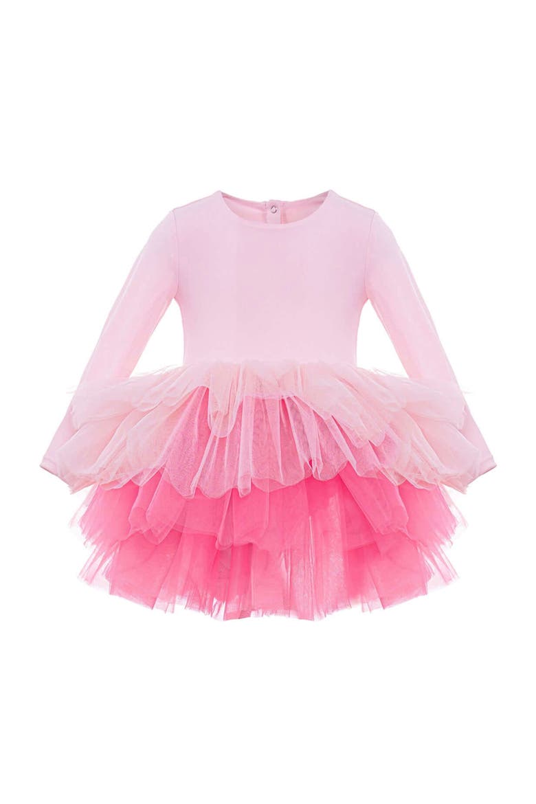 Long Sleeve Fluffy Tutu Dress, Alternate, color, Pink Love