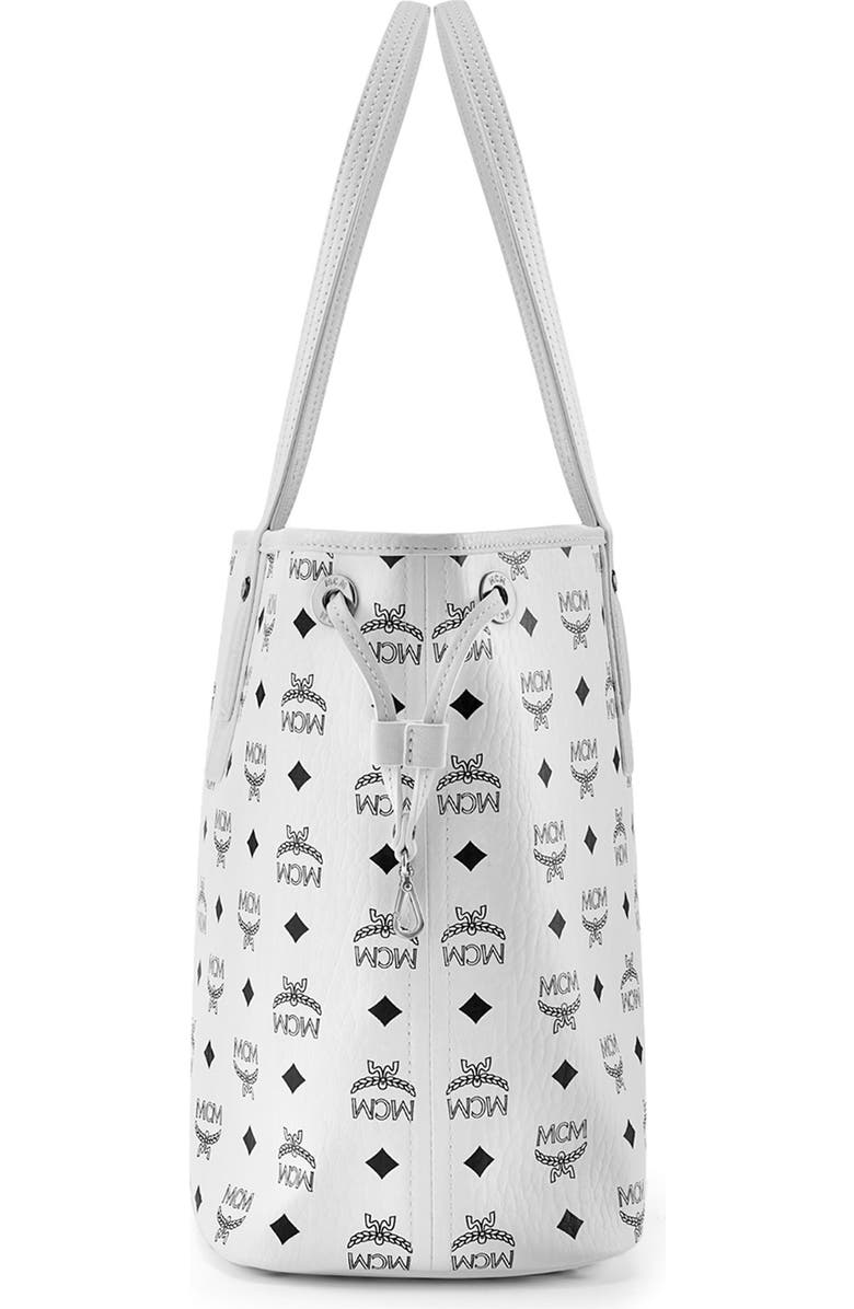MCM Medium Liz Reversible Shopper, Alternate, color, White/ White