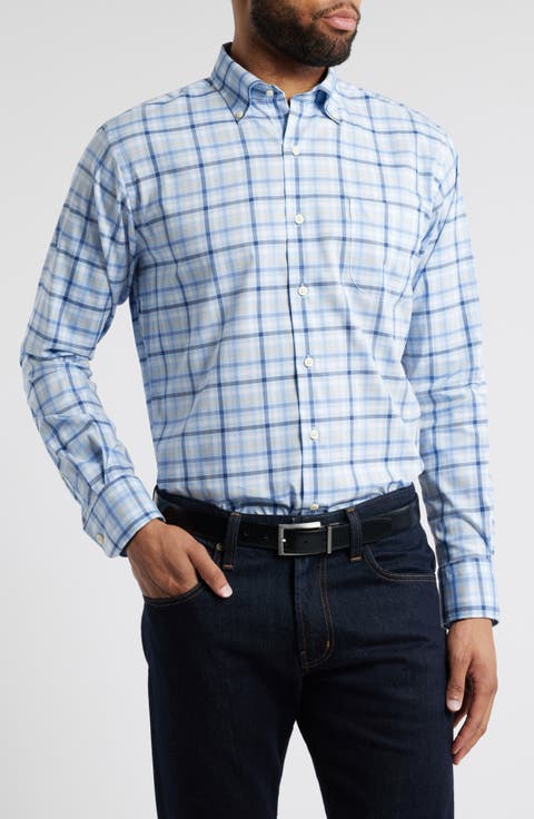 Chambly Crown Lite Check Performance Button-Down Shirt
