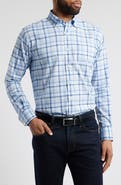 Peter Millar Chambly Crown Lite Check Performance Button-Down Shirt