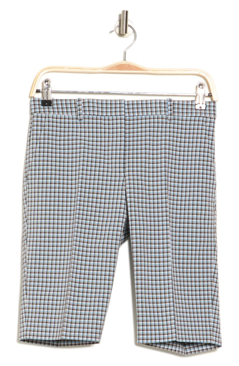 Theory Trecca Check Shorts, Alternate, color, Blue Multi