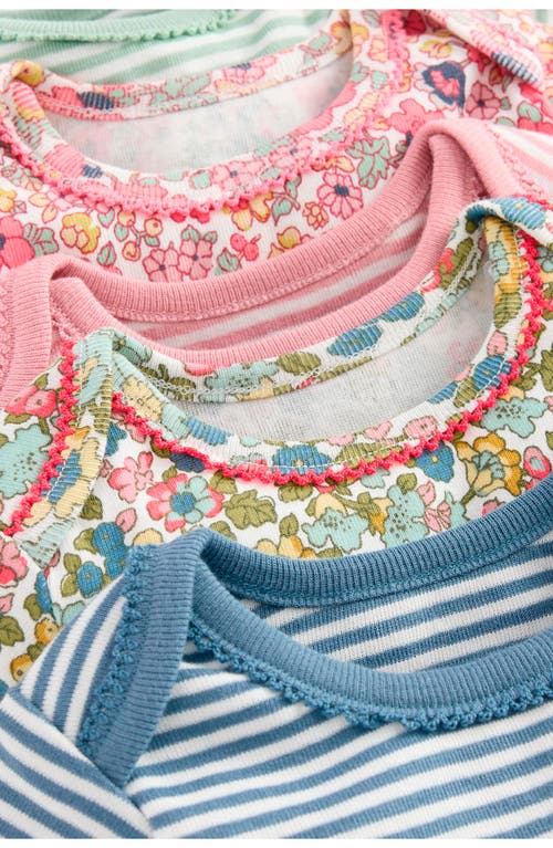 Mini Boden 5-pack Assorted Long Sleeve Cotton Bodysuits In Multi