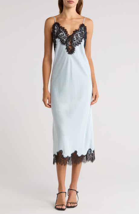 A.L.C. Lennon Lace Accent Satin Slipdress