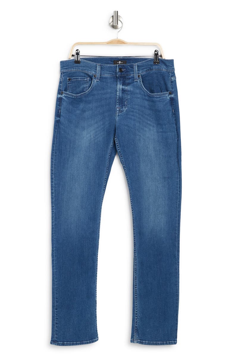 7 For All Mankind Squiggle Stretch Straight Leg Jeans, Alternate, color, 