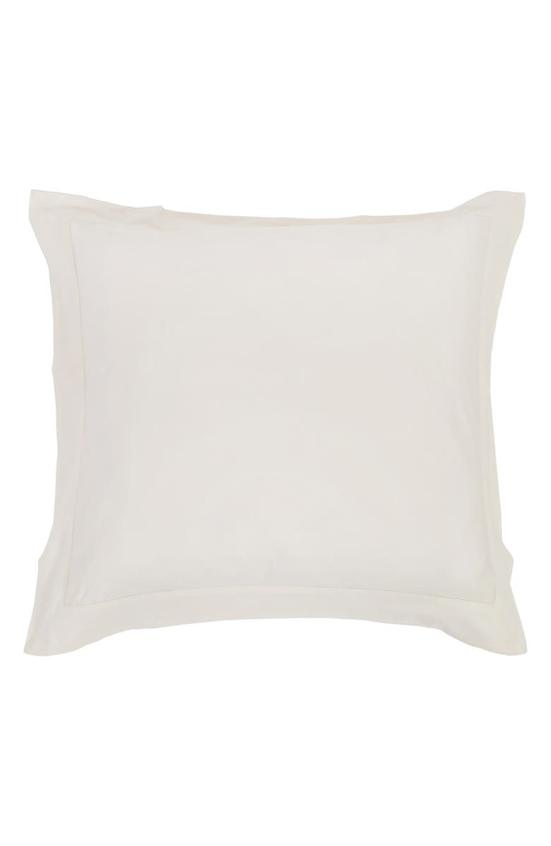 Pom Pom at Home Classico Cotton Sateen Euro Pillow Sham, Main, color, Ivory