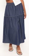 Petal & Pup Meadow Denim Midi Skirt