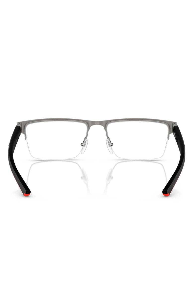 Scuderia Ferrari 55mm Rectangular Optical Glasses, Alternate, color, Gunmetal