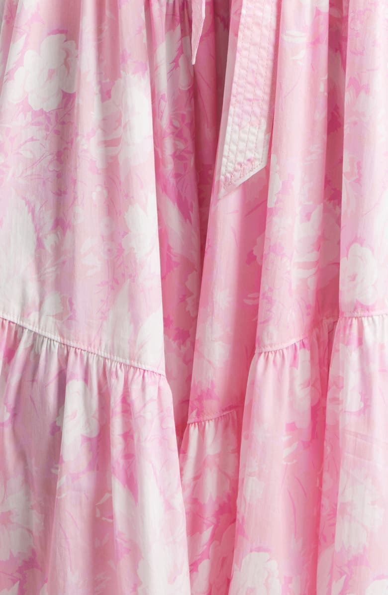 Cinq à Sept Holt Heirloom Petals Belted Midi Dress, Alternate, color, Rosewater Pink Multi