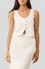 Marine Layer Oasis Cotton Blend Sweater Vest