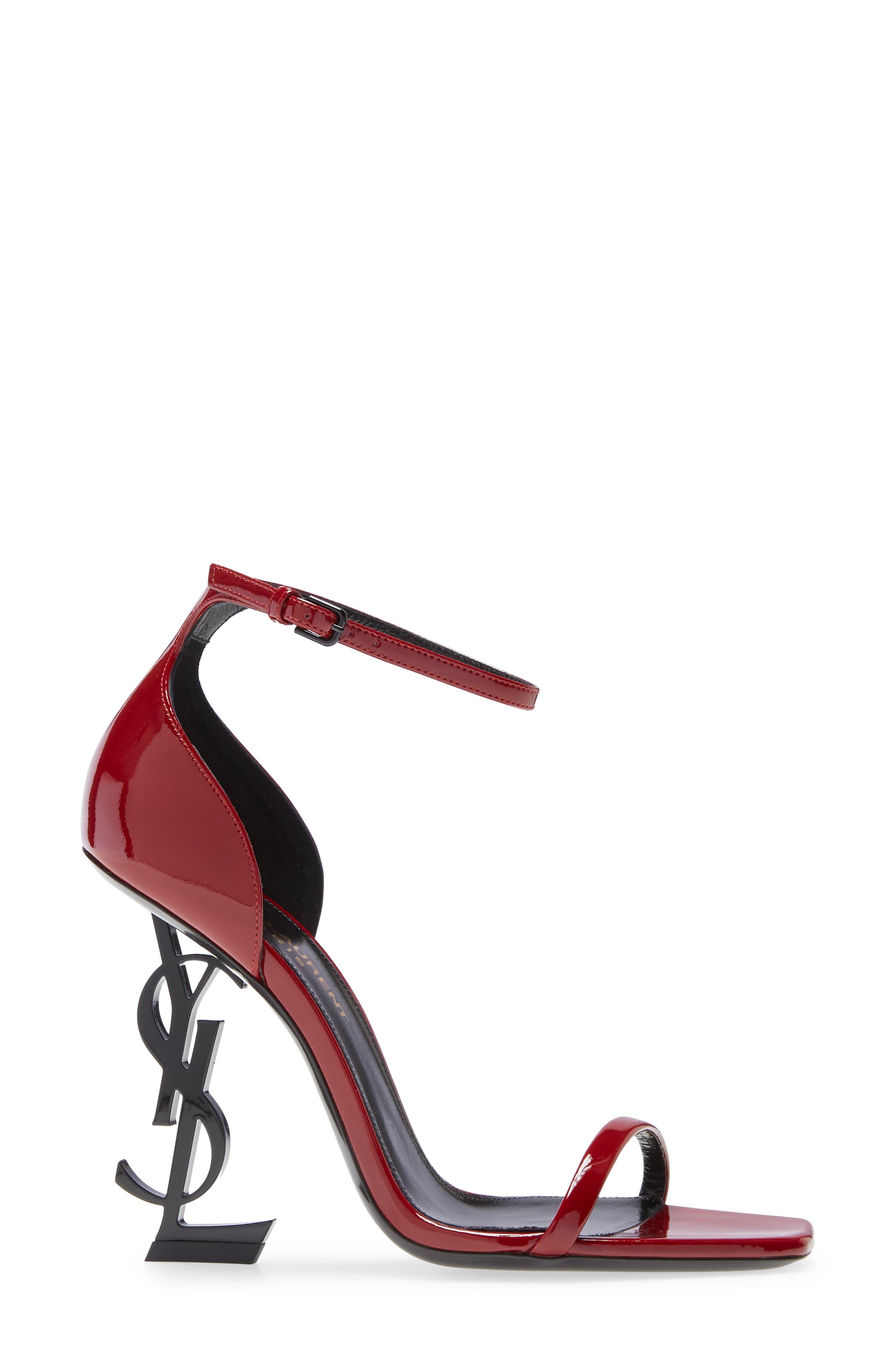 Saint Laurent Opyum YSL Ankle Strap Sandal, Alternate, color, 