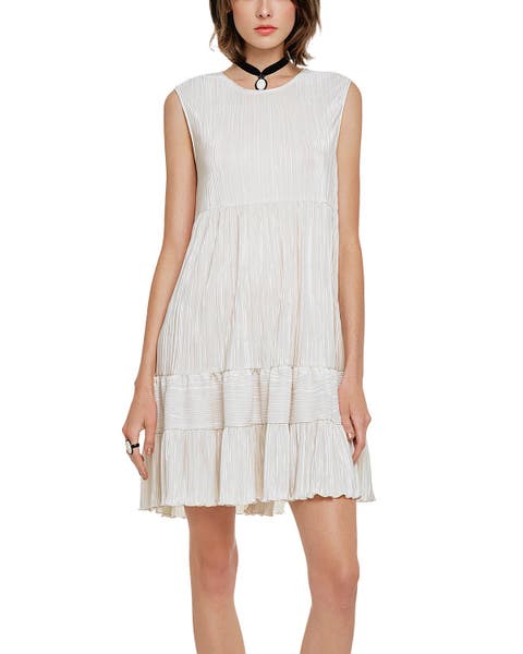 Plisse Babydoll  Dress