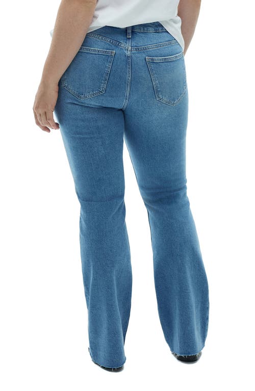 Mango High Waist Balloon Jeans In Medium Blue