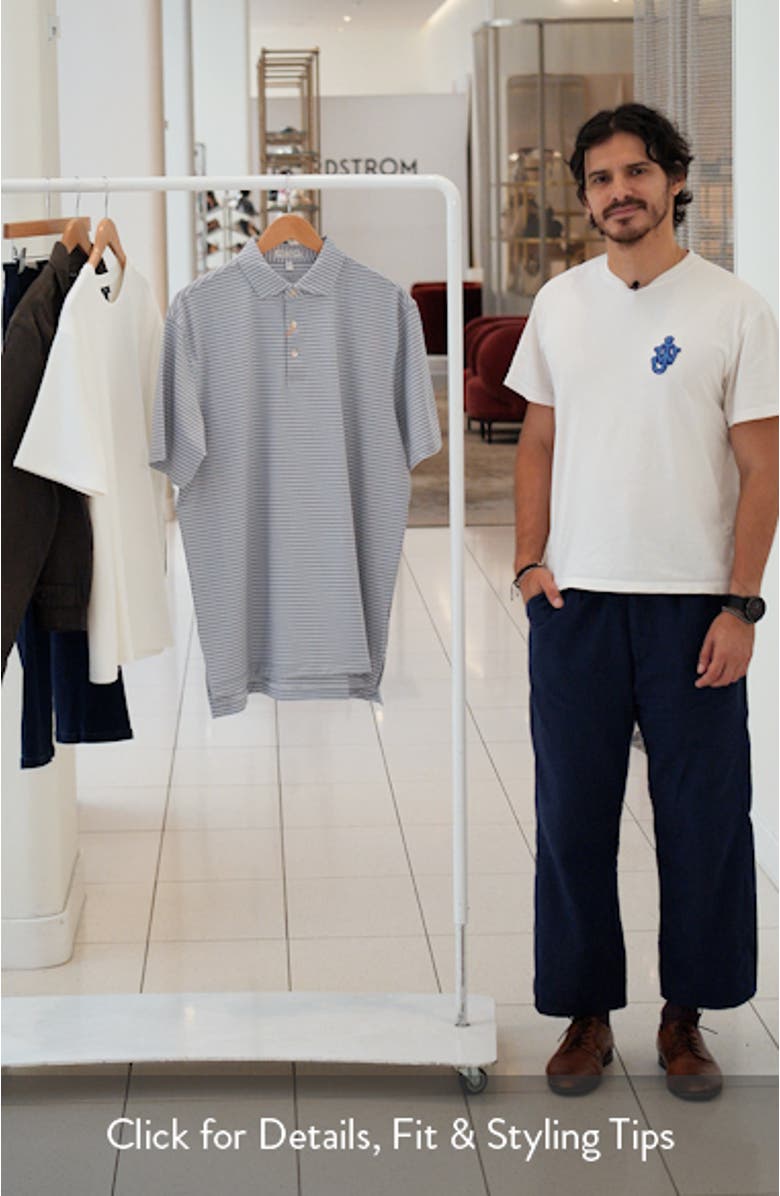 Daven Stripe Performance Jersey Polo, sales video thumbnail