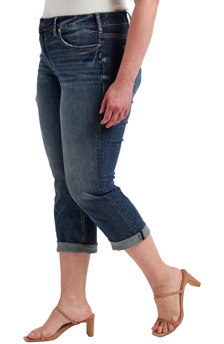 Silver Jeans Co. Suki Americana Mid Rise Capri Jeans, Alternate, color, 