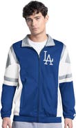 STARTER Men's Starter Royal/Gray Los Angeles Dodgers Contender Tricot Full-Zip Track Jacket