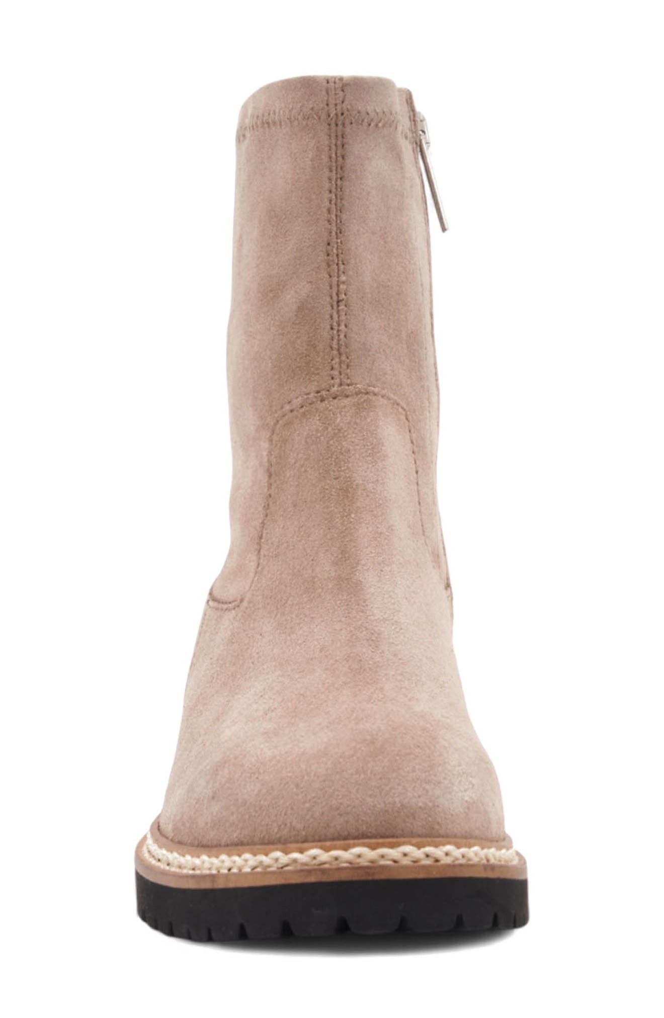 Aquatalia Maryann Weatherproof Suede Bootie, Alternate, color, Taupe Suede