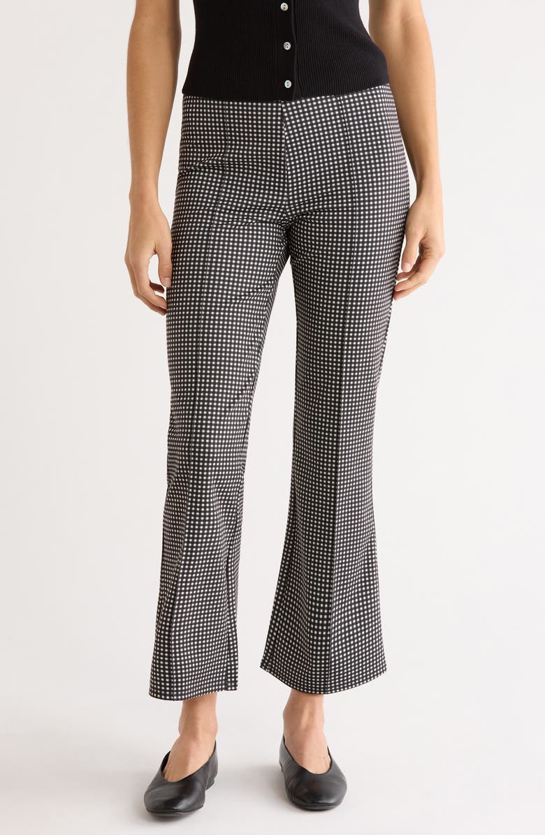 Rails Auray Pleat Front Gingham Pants, Main, color, Black Gingham