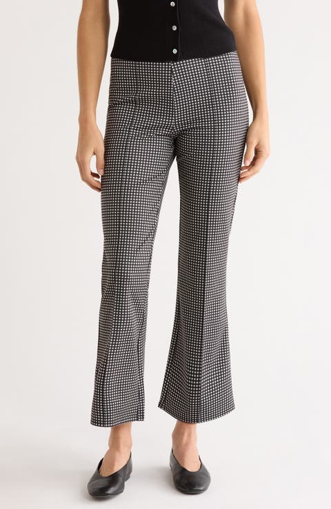 Auray Pleat Front Gingham Pants
