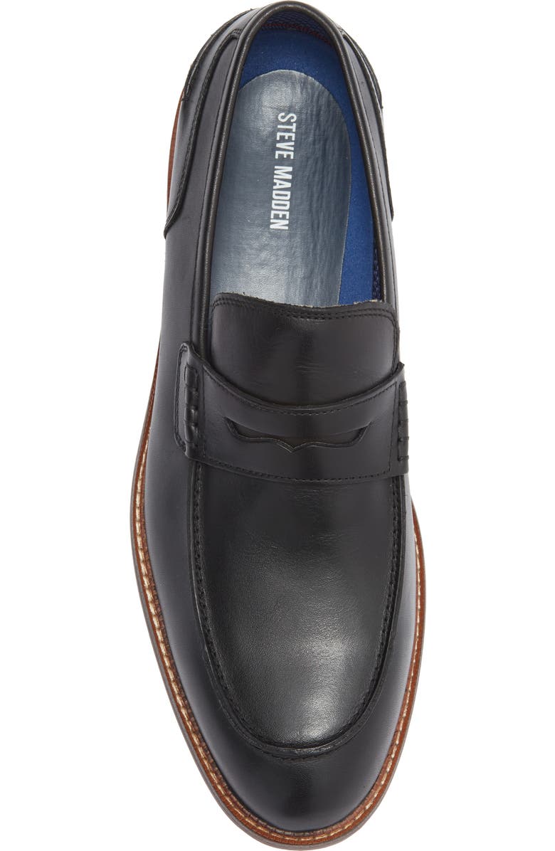 Steve Madden Even Penny Loafer, Alternate, color, Black
