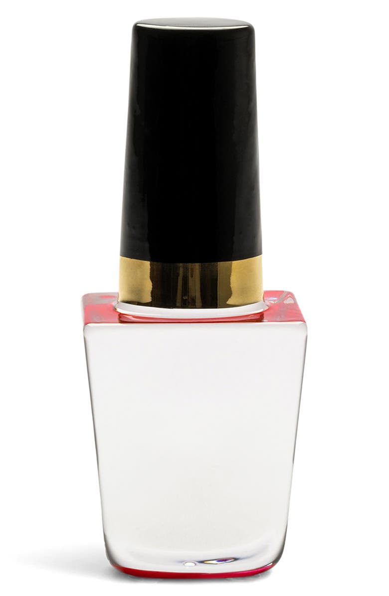Kosta Boda Mini Nail Polish Glass Sculpture, Main, color, Red