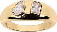 ATHRA LUXE Cubic Zirconia Dome Band Ring