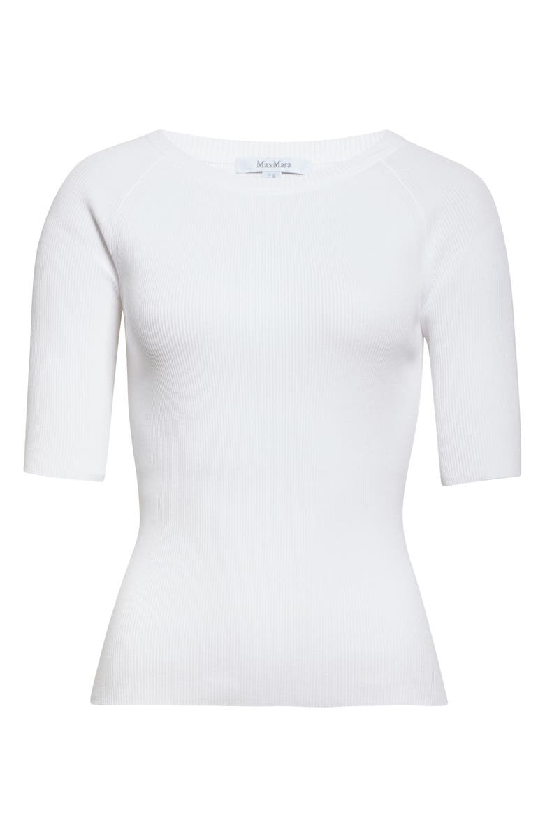 Max Mara Salmo Rib Sweater, Alternate, color, Optical White