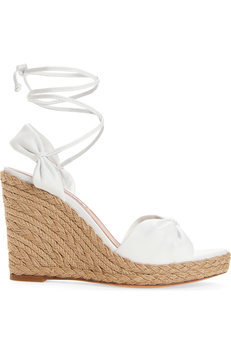 Aquazzura Carina Espadrille Wedge Sandal, Alternate, color, Optic White