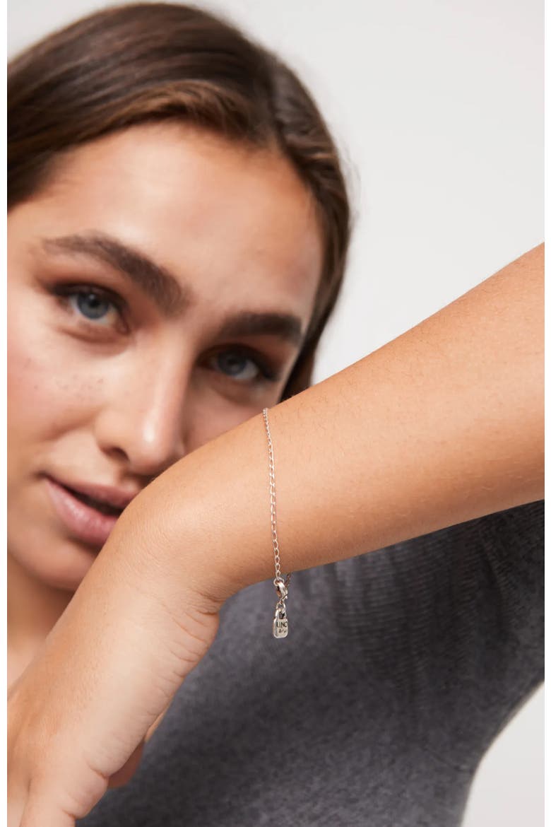 Oval Link Charm Bracelet, Alternate, color, Silver