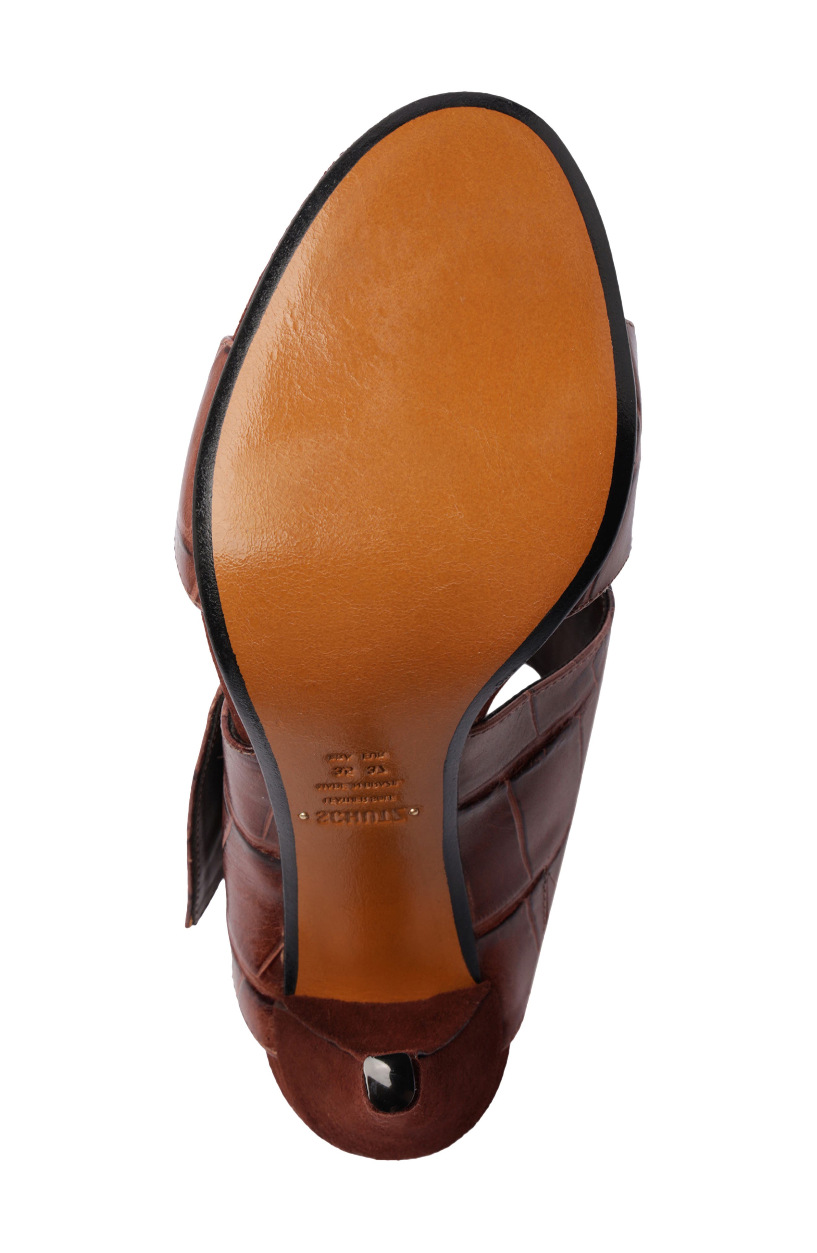 Schutz Beatrix Slide Sandal, Alternate, color, Root Brown