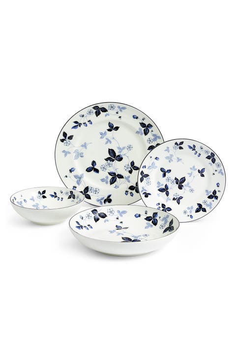 Wild Strawberry 4-Piece Bone China Dinnerware Set