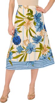 Halogen® Border Full Maxi Skirt
