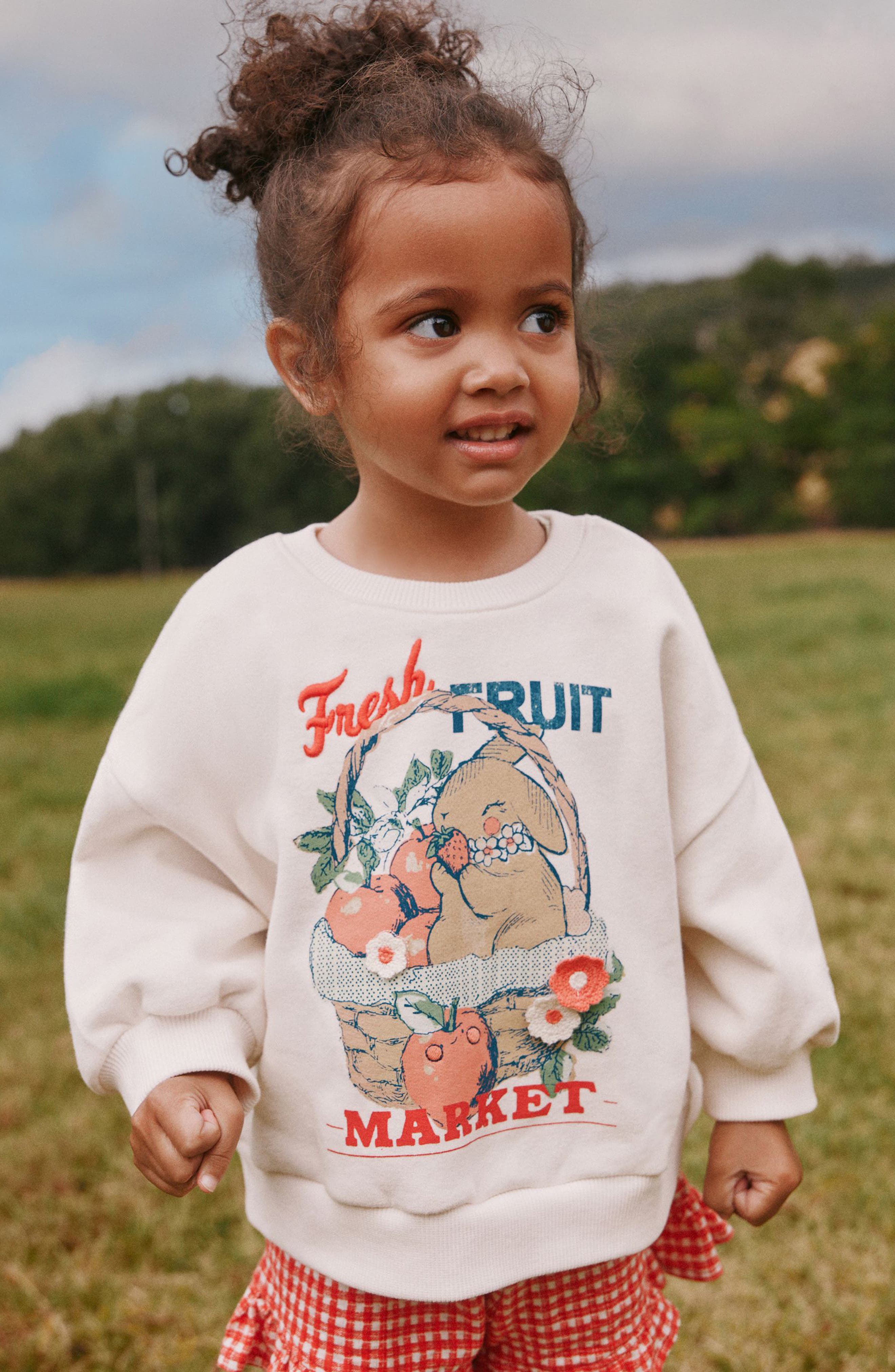 Детские NEXT Kids' Fruit Sweatshirt & Frill Shorts Set — фото 7