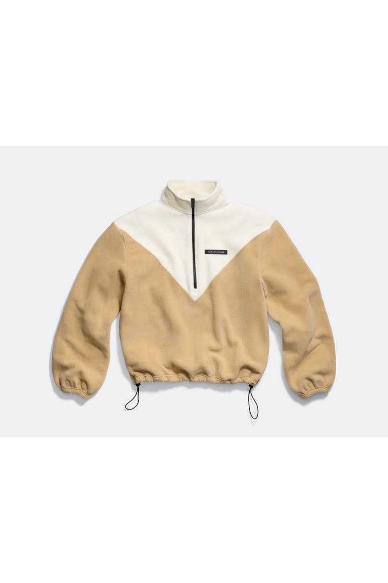 Tayen Colour Block Fleece Quarter Zip, Alternate, color, Bone/Timber Sand