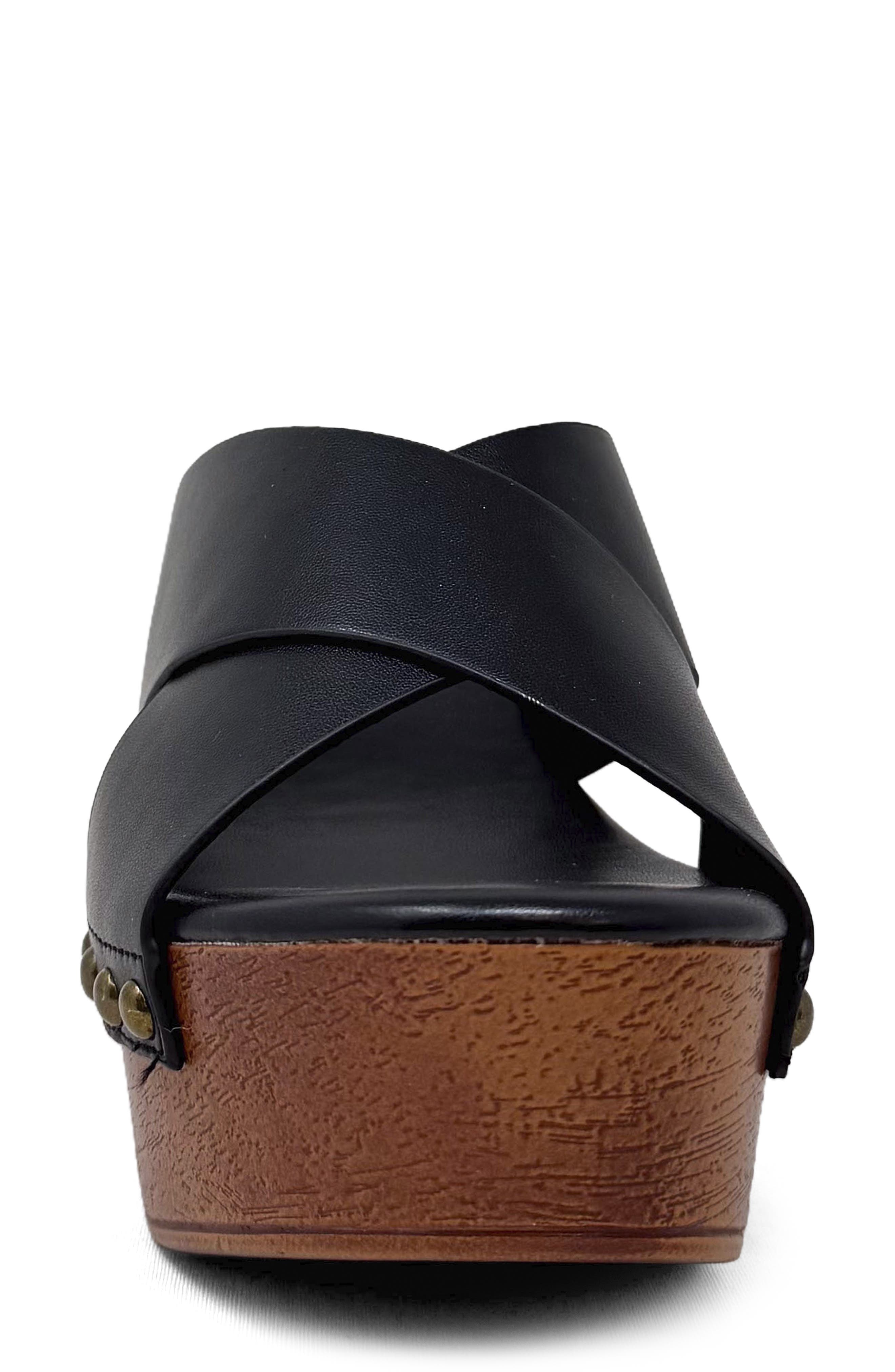 SHUSHOP Ivanna Platform Slide Sandal, Alternate, color, Black