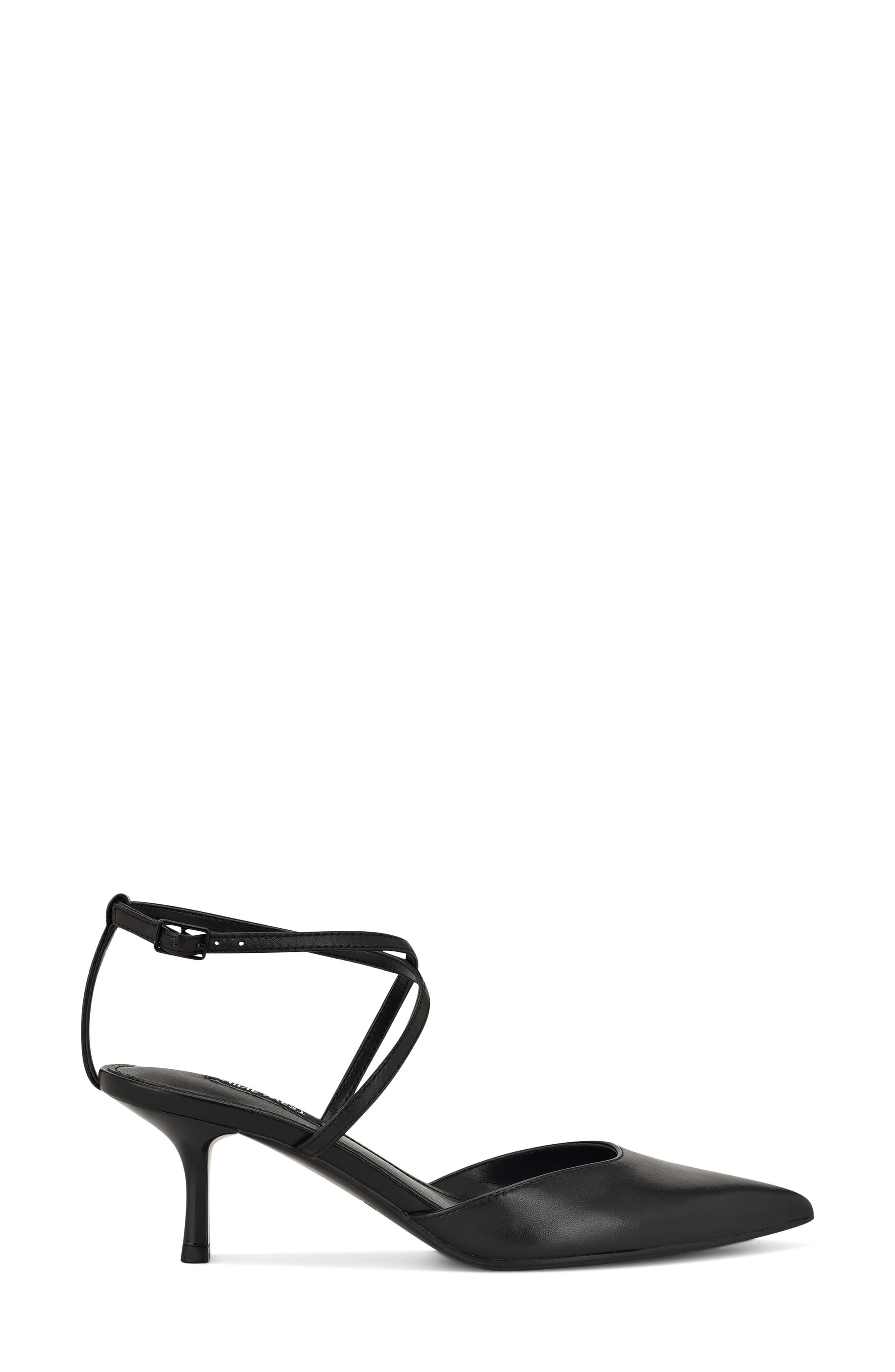 Nine West Idorna Ankle Strap Pump, Alternate, color, Black