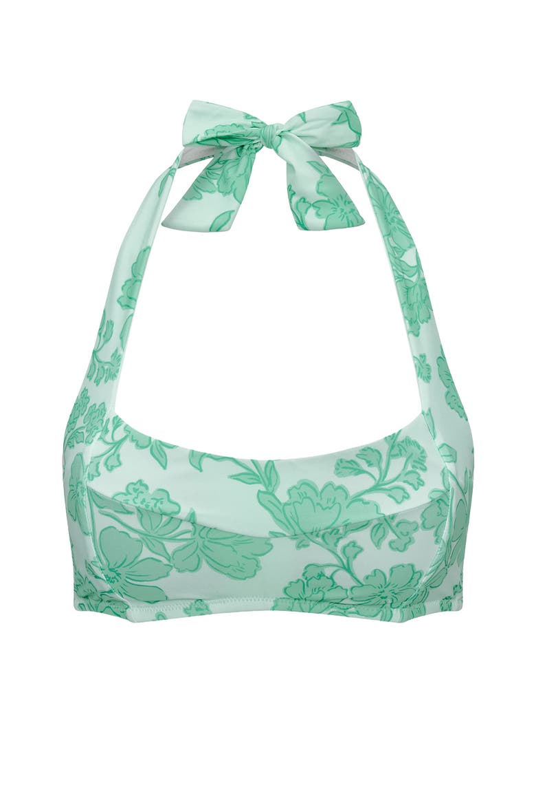 Perry Swimwear Bikini Top, Alternate, color, Floral green
