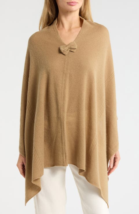 Cashmere Bow Poncho