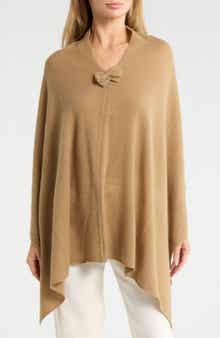 Portolano Cashmere Bow Poncho